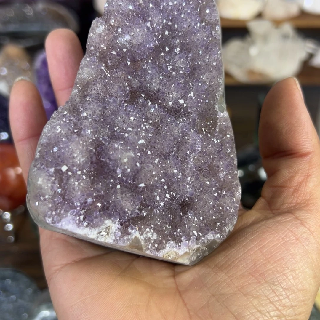 水晶天然水晶，默认微瑕未镶嵌小***猫