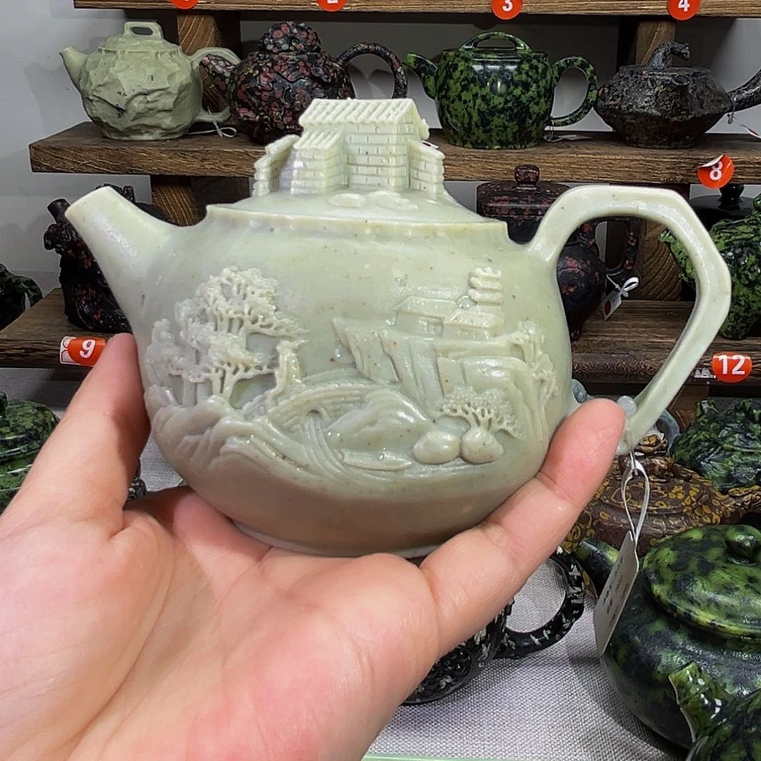 跨*石材冰碛玉山水人家