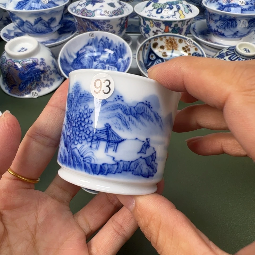 陶瓷景德镇纯手工纯手绘茶具木木93