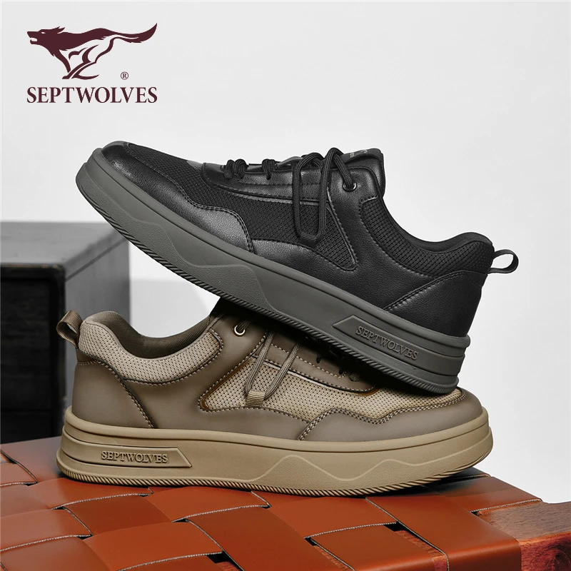 七匹狼男鞋透气网面休闲板鞋男四季新款板鞋日常运动百搭鞋子9992