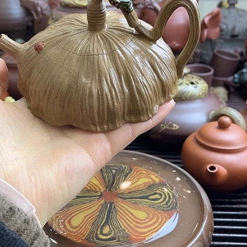 紫砂茶壶狮*?宜兴紫砂