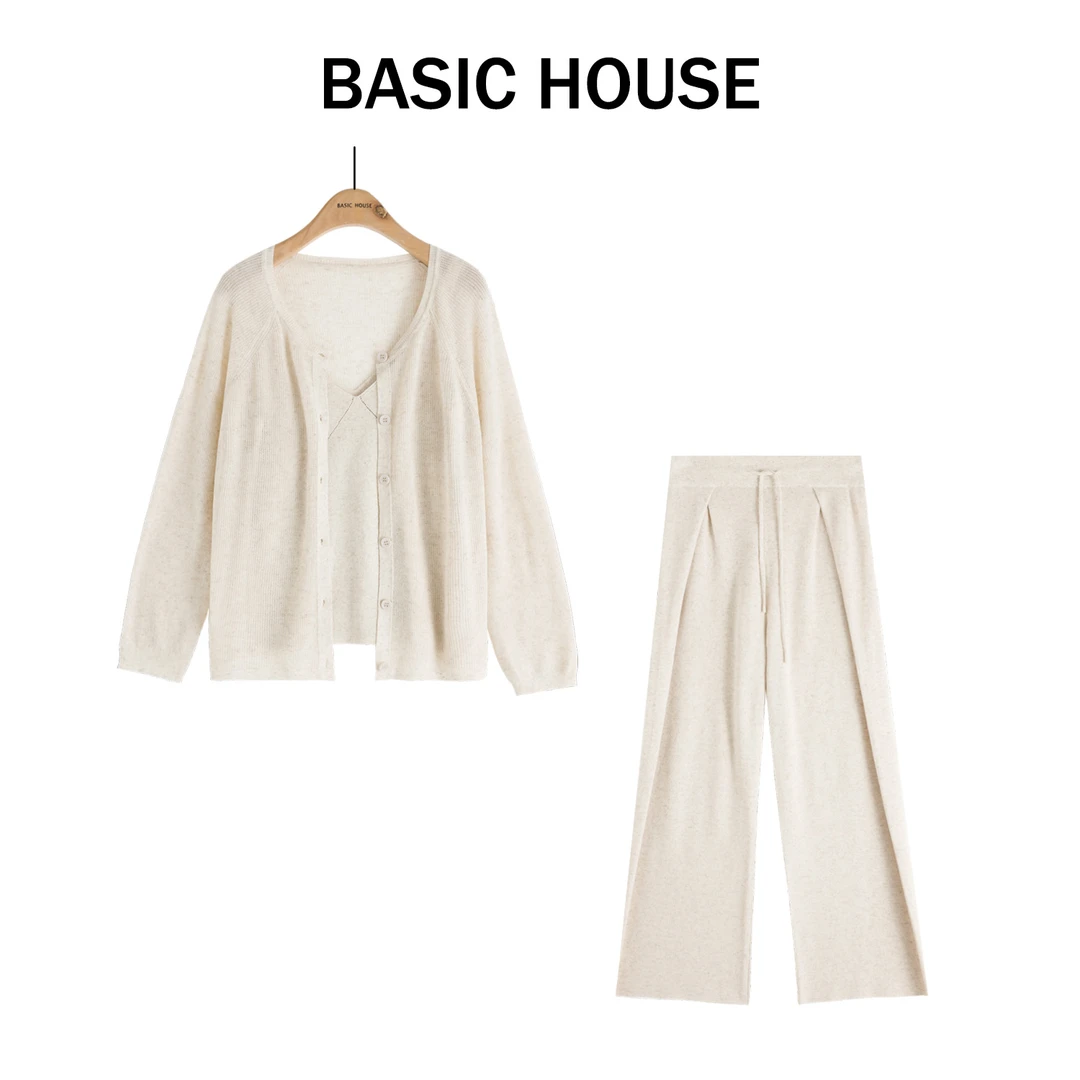 Basic House/百家好秋季阔腿裤显瘦秋冬宽松慵懒套装B1385B5BU32