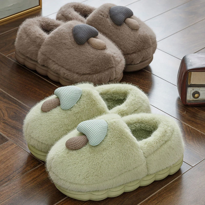 包跟居家室内室外毛绒鞋男女冬季2025新款保暖棉拖鞋踩屎感棉鞋