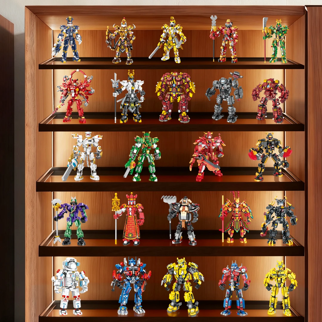 国风潮玩机甲高难度儿童男孩玩具模型积木拼图6到12岁礼物