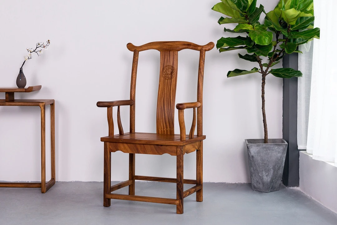 南美洲胡桃木官帽椅不包邮