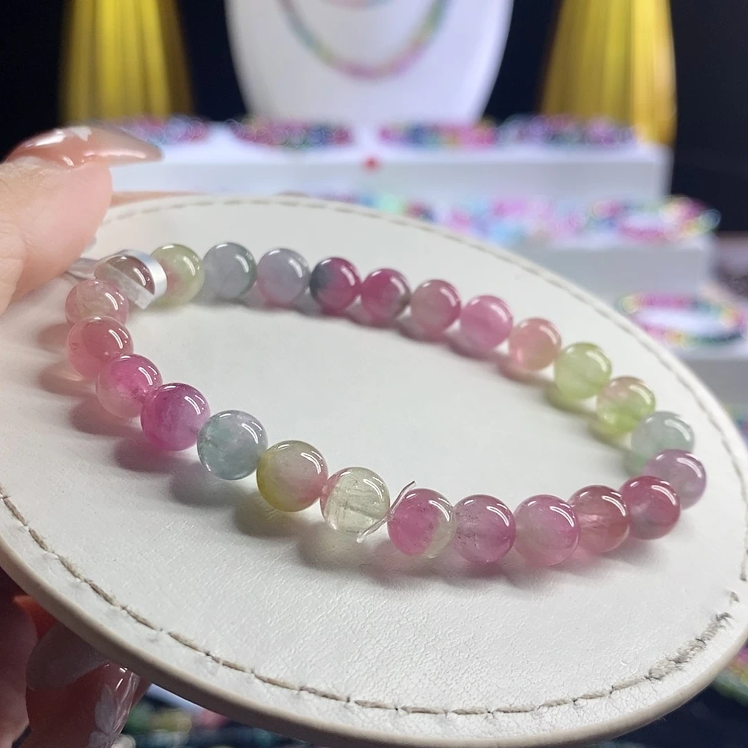 未镶嵌手链碧玺西瓜