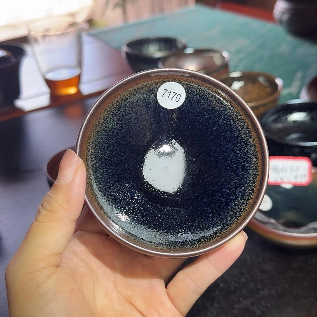 茶盏7170 秋罗龙窑柴烧手工主人杯福利杯无礼盒