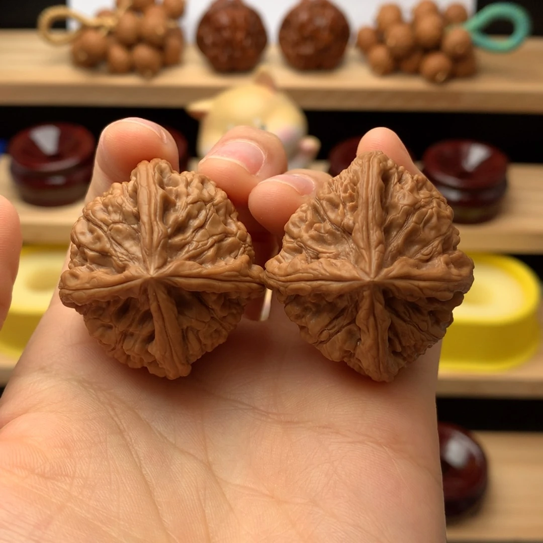 吊坠文玩核桃玉玺四棱38尺全品