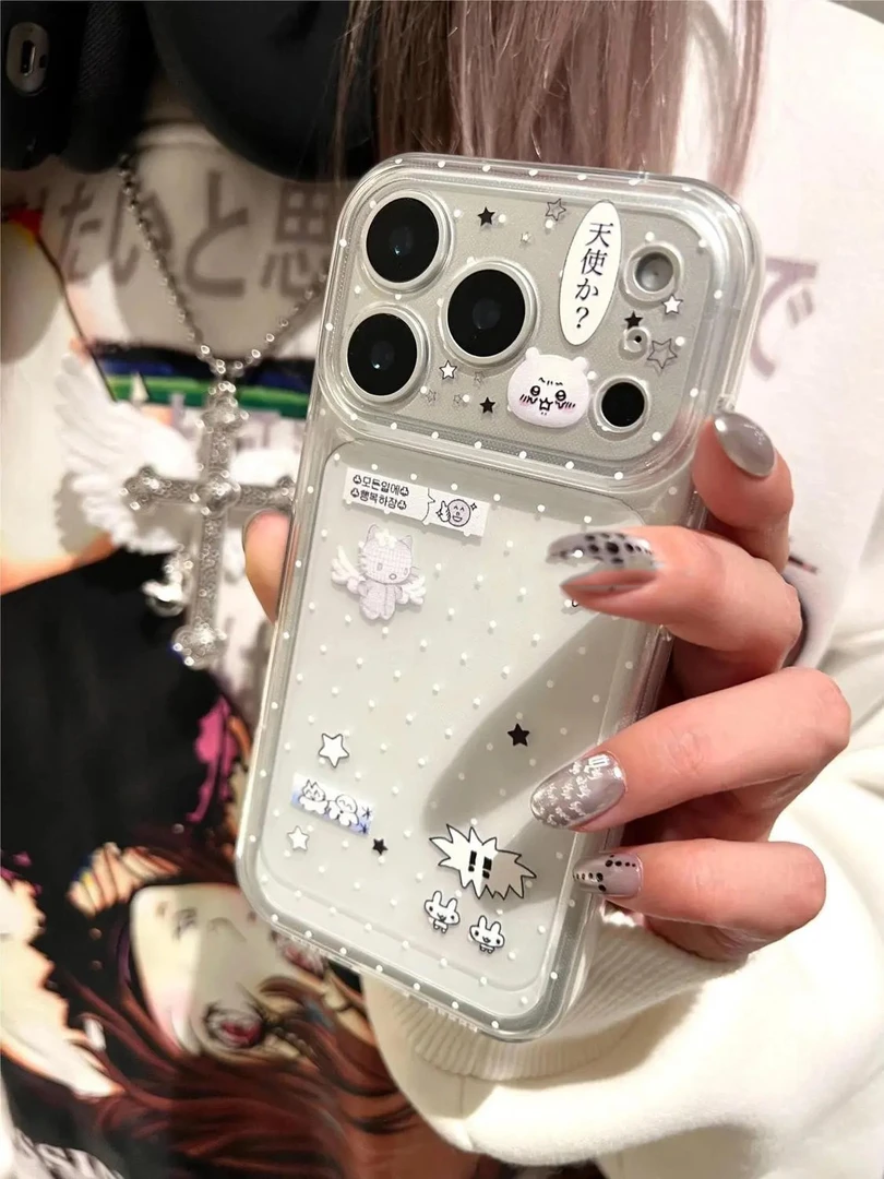 波点小天使适用iphone17苹果16手机壳小米OPPO华为VIVO荣耀一加