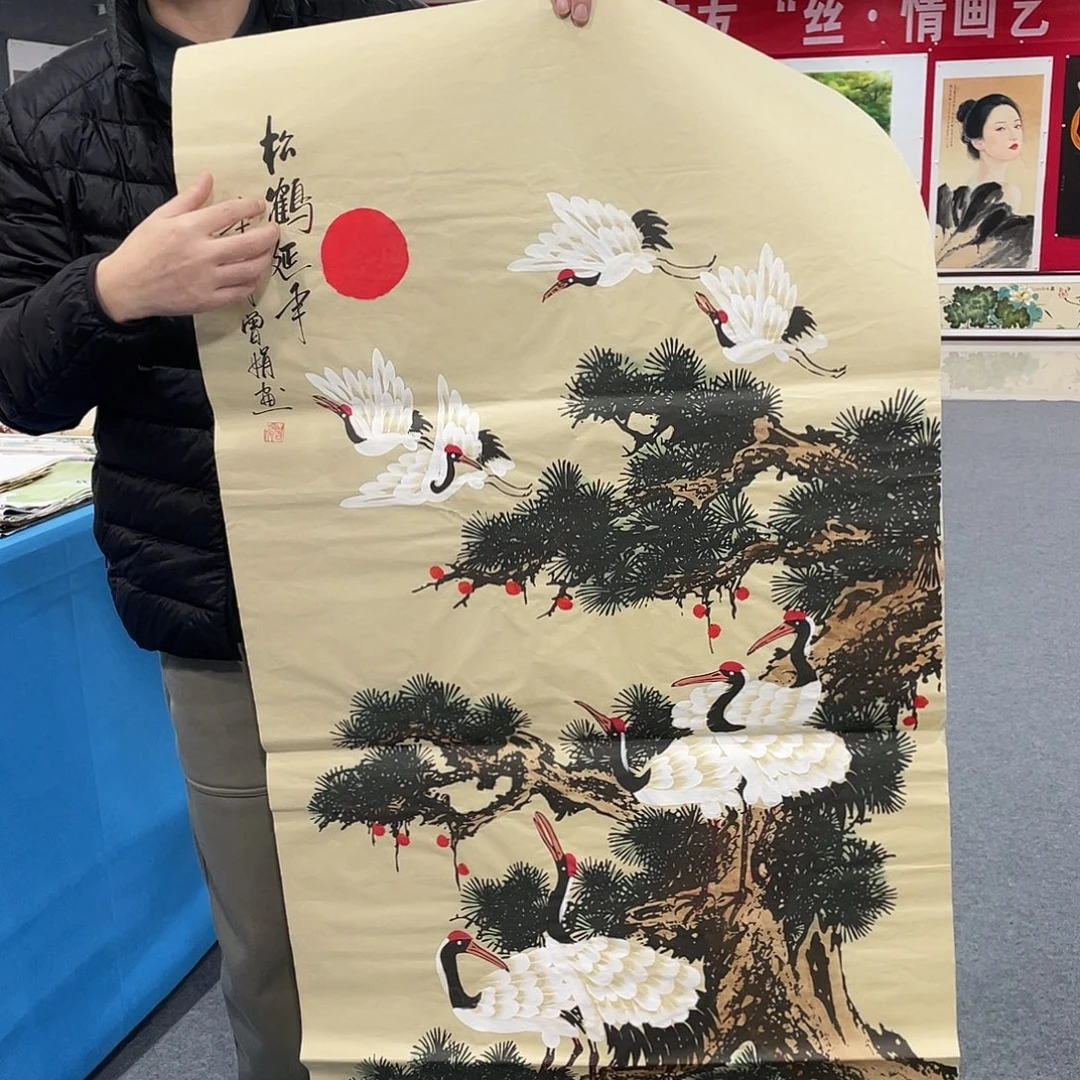 国画今天早上国画作品展示