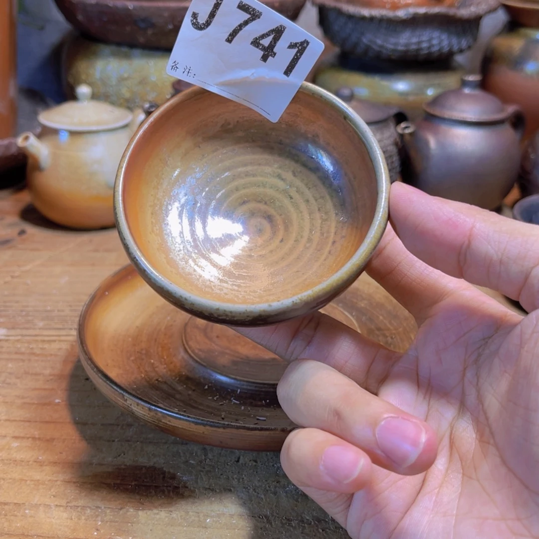 纯手工制作工艺（柴烧）裸烧纯手工制作柴烧杯741