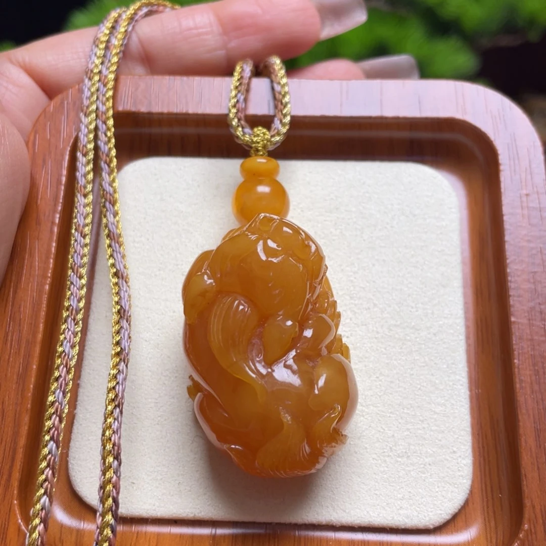 未镶嵌颈饰蜜蜡项链