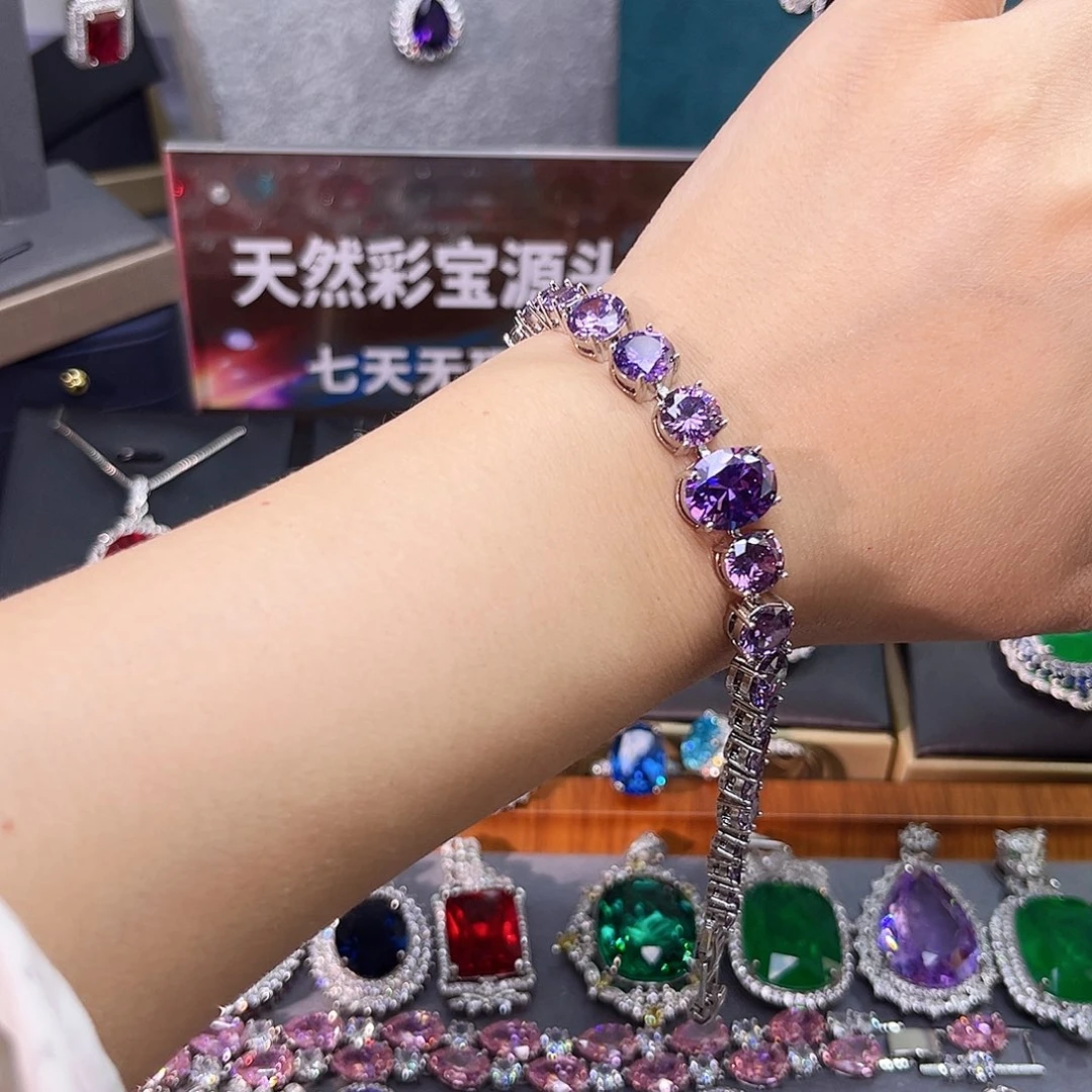 手链蓝宝石银S925镶嵌102