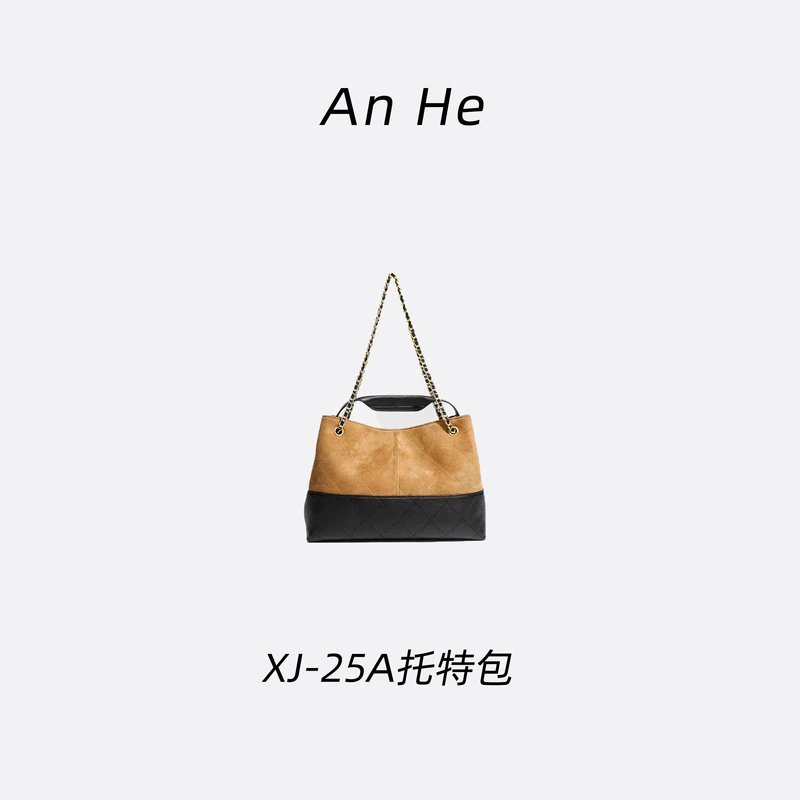 【保证真皮】98758灰色黄色25A托特包经典斜挎包手提包单肩