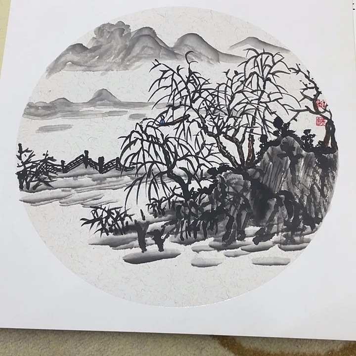 国画38-38卡纸作品艺