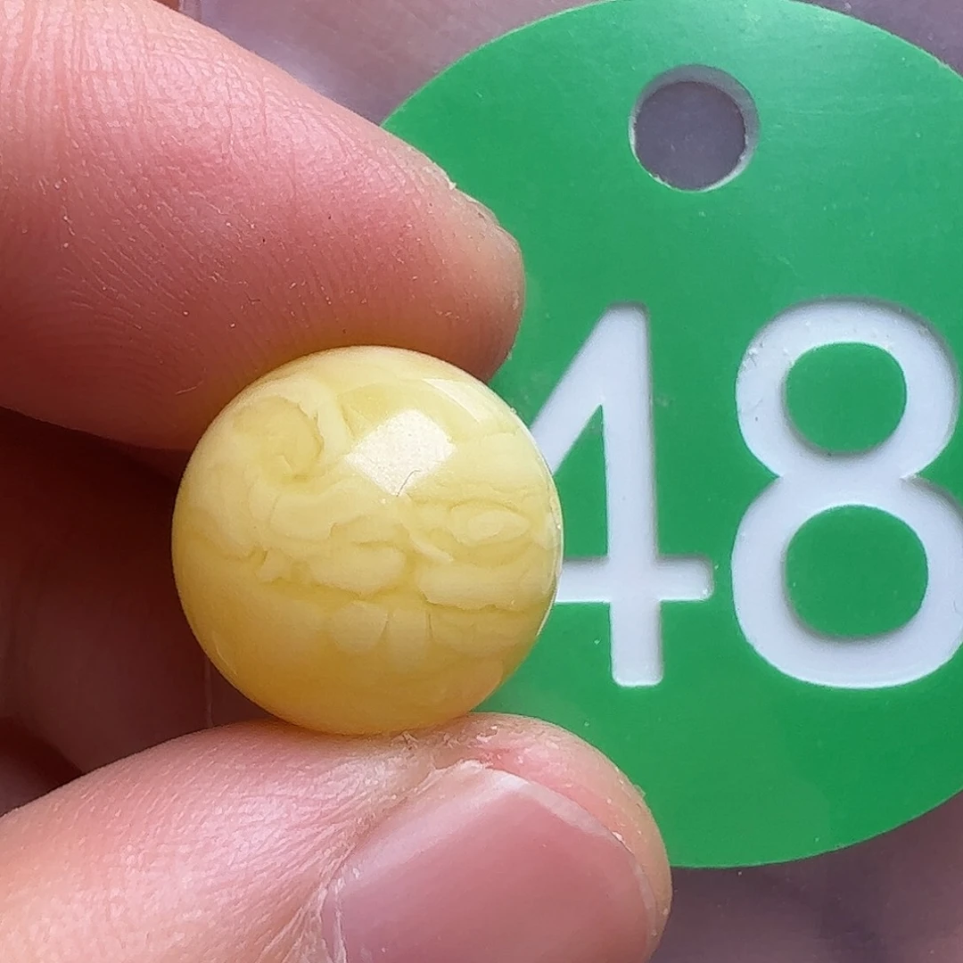 蜜蜡未镶嵌珠宝奇石12.7mm花粉