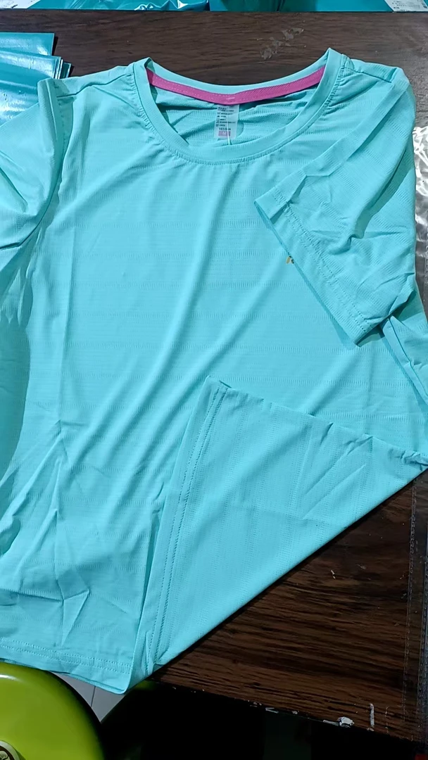 冰丝速干短袖男女休闲圆领日常吸汗纯色修身型T恤透气