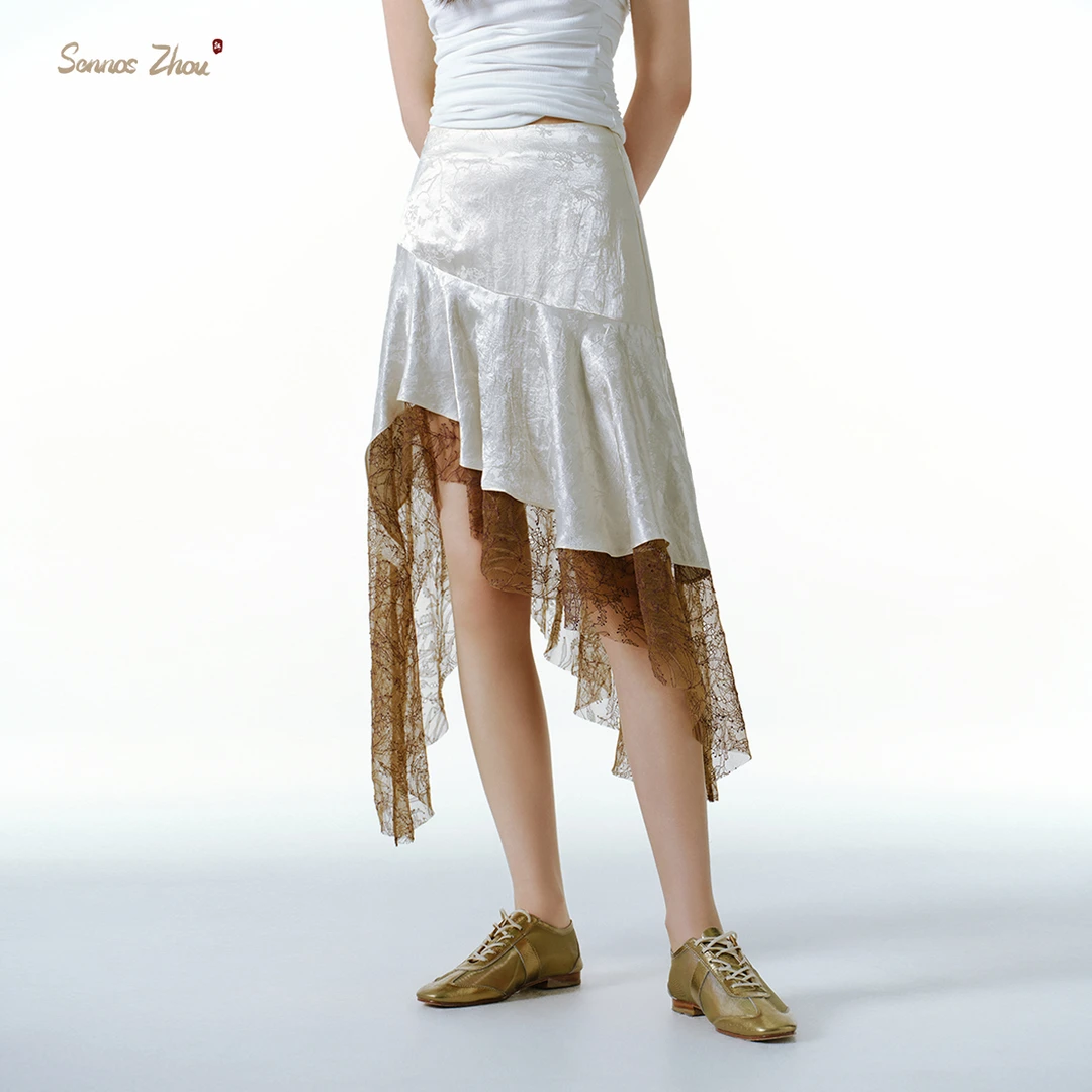 sennos zhou流绪梦花 层次不规则半裙Z53017