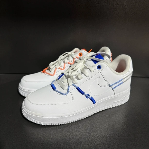 99新 NIKE/耐克 40.5码/空军一号 白蓝橙 低帮板鞋
