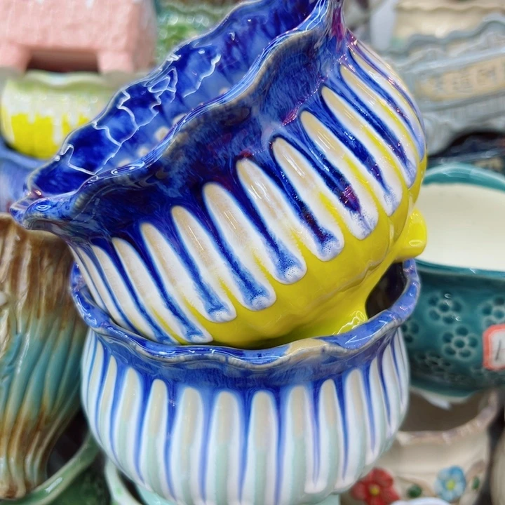 有孔，满10元发货多肉陶瓷花盆