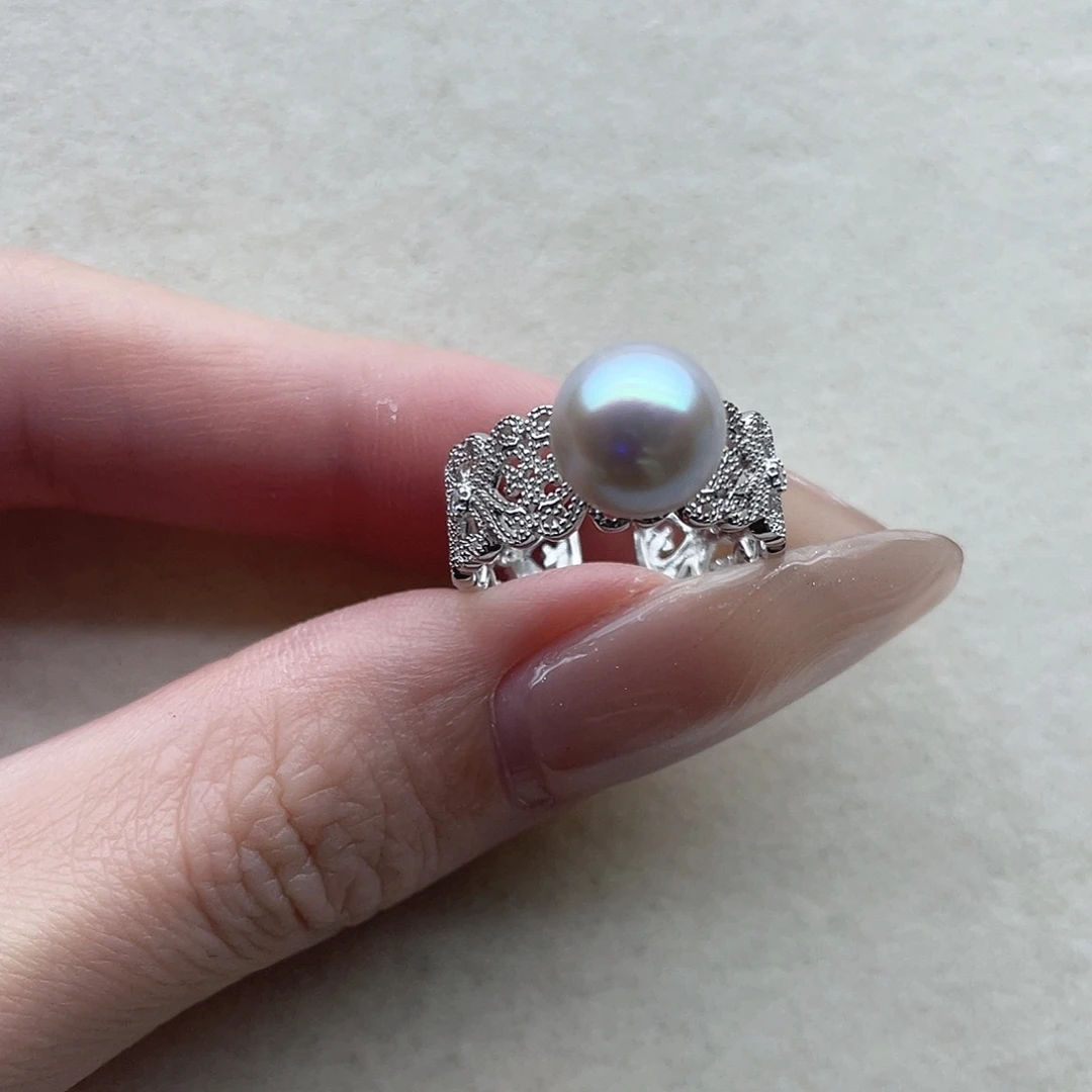 戒指26海水珍珠银S925镶嵌