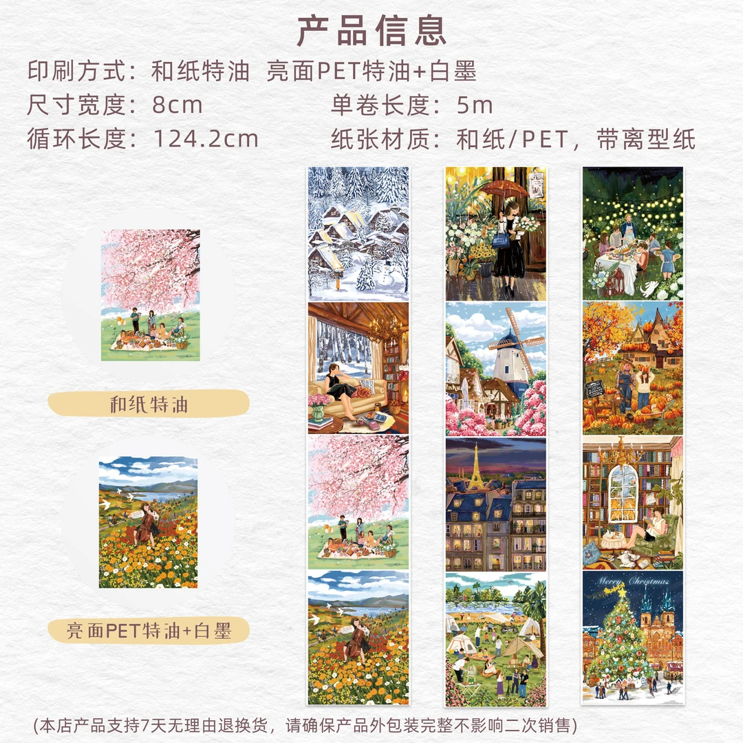 WT(the washi tape)旅游造景自然风景系列和纸pet贴纸胶带