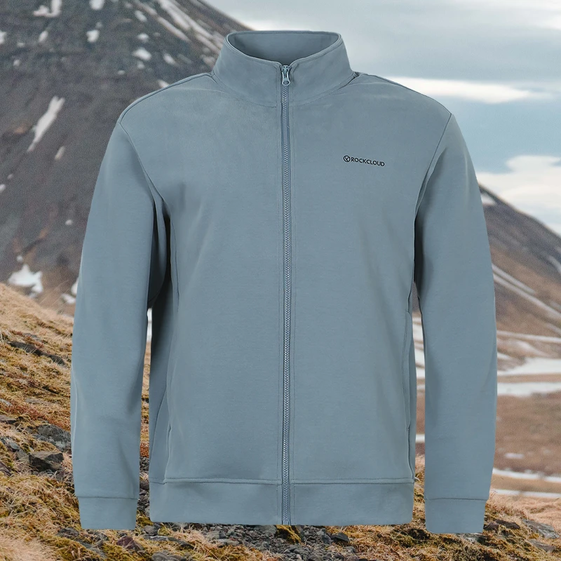 RockCloud/岩云新款男春秋户外运动休闲舒适长袖圆领开衫卫衣170