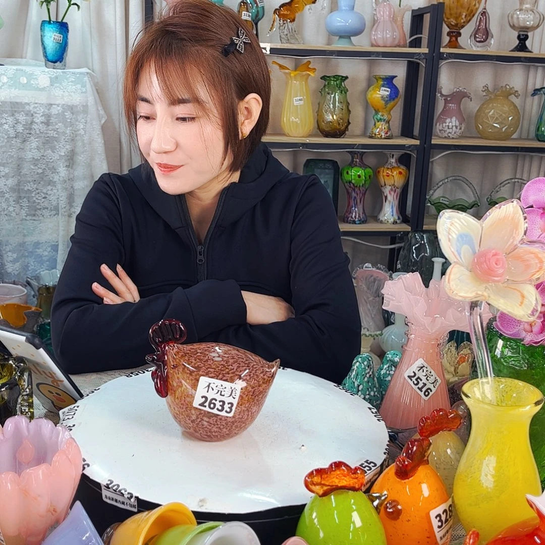 咕咕鸡2633开播特家悦琉璃工艺品