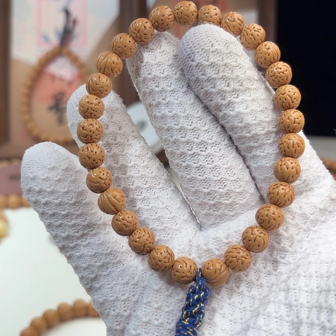 是***啊桃核手串0.9「肌肉小金豆」野生桃核手持