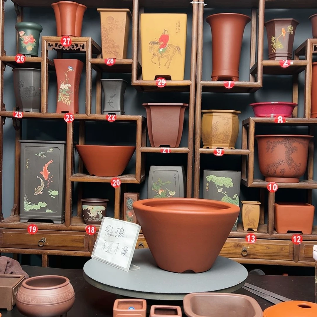 紫砂花盆～****～微瑕斗笠