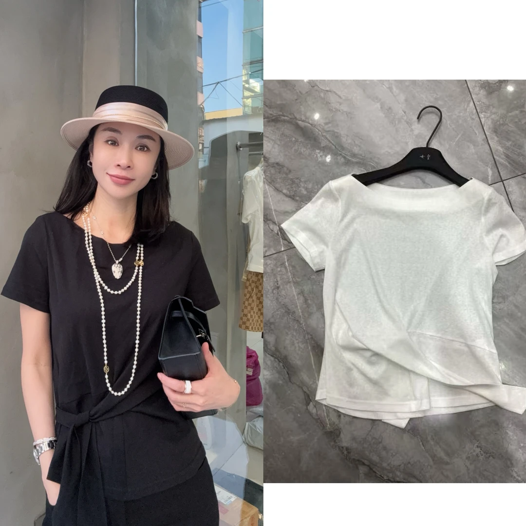 （小雨推荐）2025年新款春款时尚修身简约休闲T恤