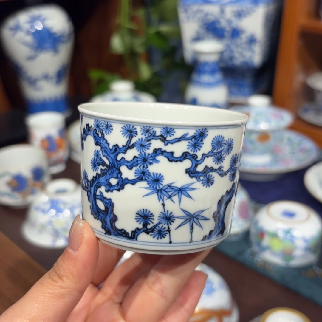 松竹梅直筒杯…………柴