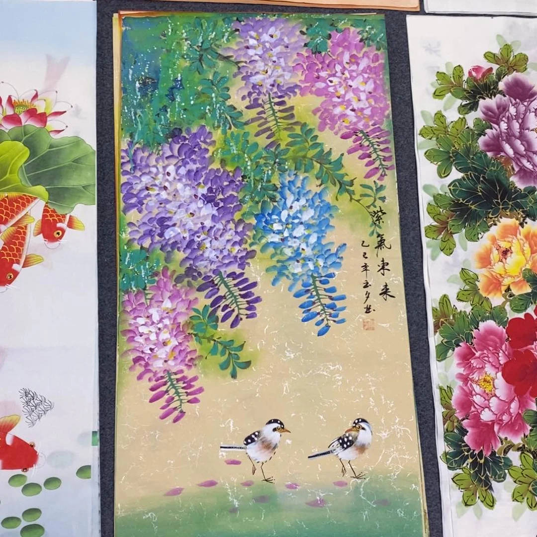 国画尺寸100✖️50三尺精品手绘画