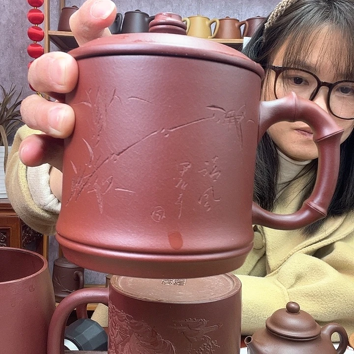 紫砂茶杯原矿紫砂杯