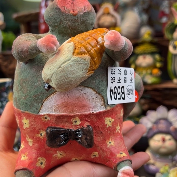 陶摆件小镇青花每日有新品微瑕