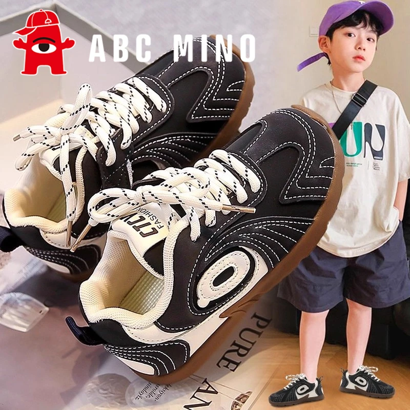 ABC MINO男童鞋子秋季儿童运动鞋防滑跑步中大童男孩轻便阿甘板鞋