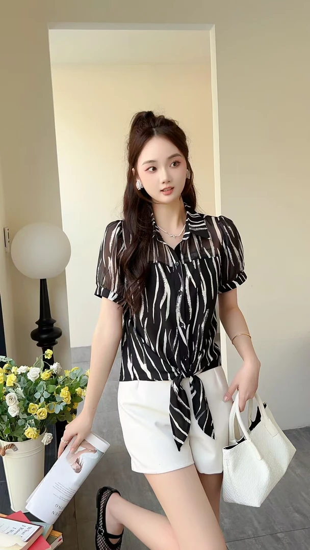 【OSM】2025夏季新款时尚气质百搭简约休闲显瘦上衣