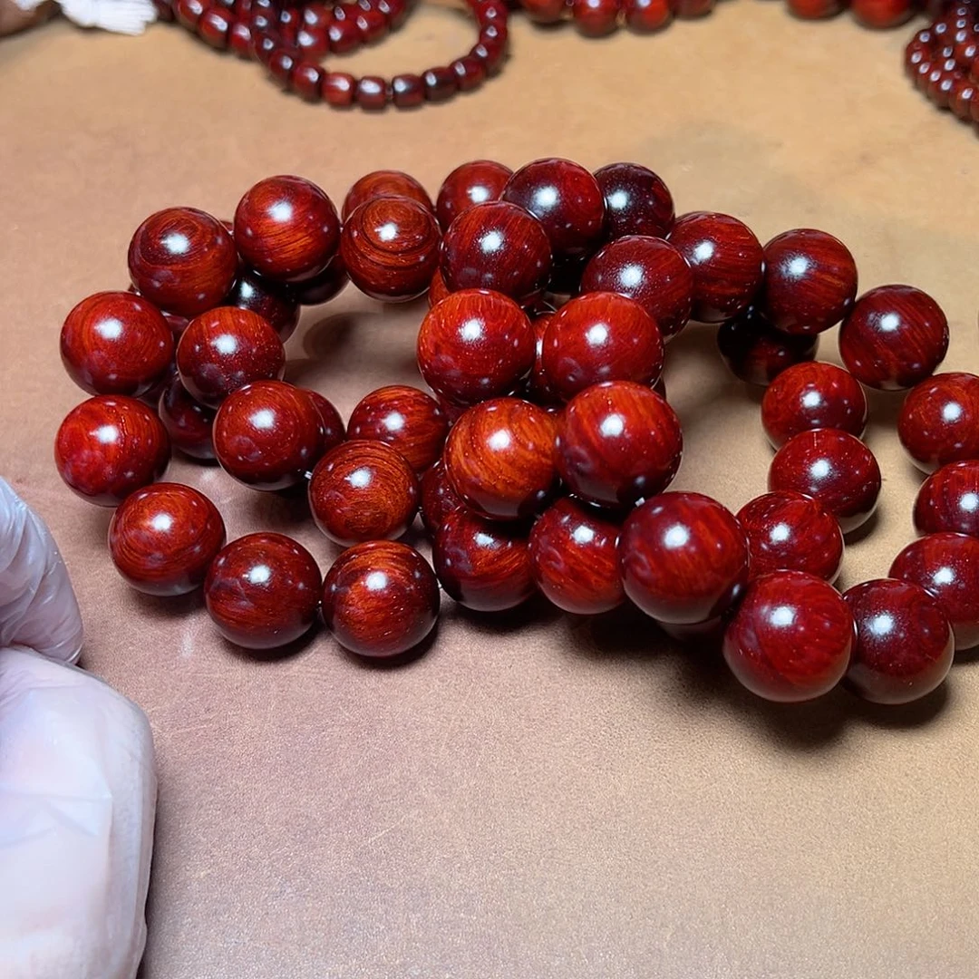 小叶紫檀手串/手链2.0帝王泥鳞底金星一档