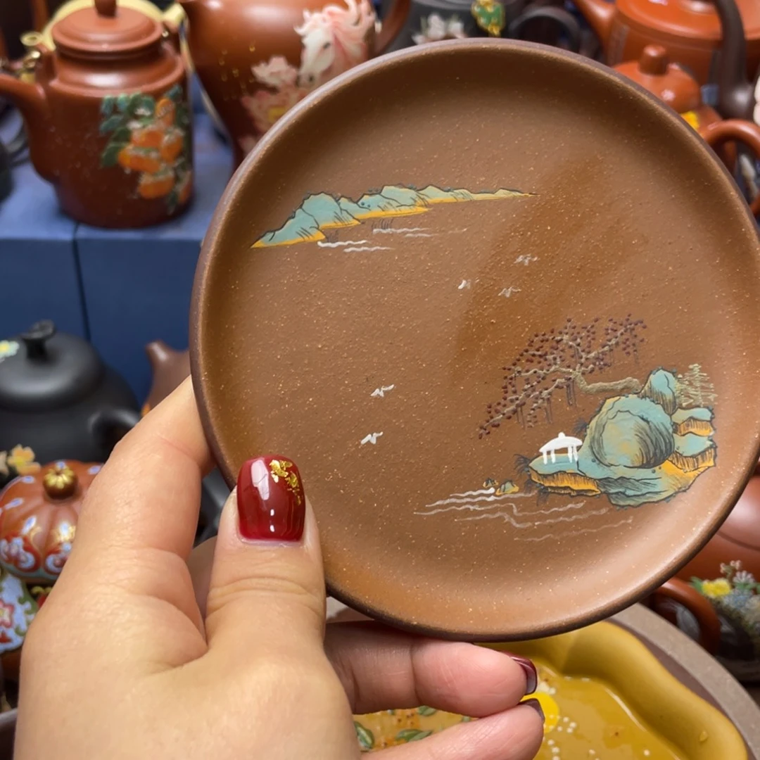 红泥茶杯紫砂主人杯11.5cm