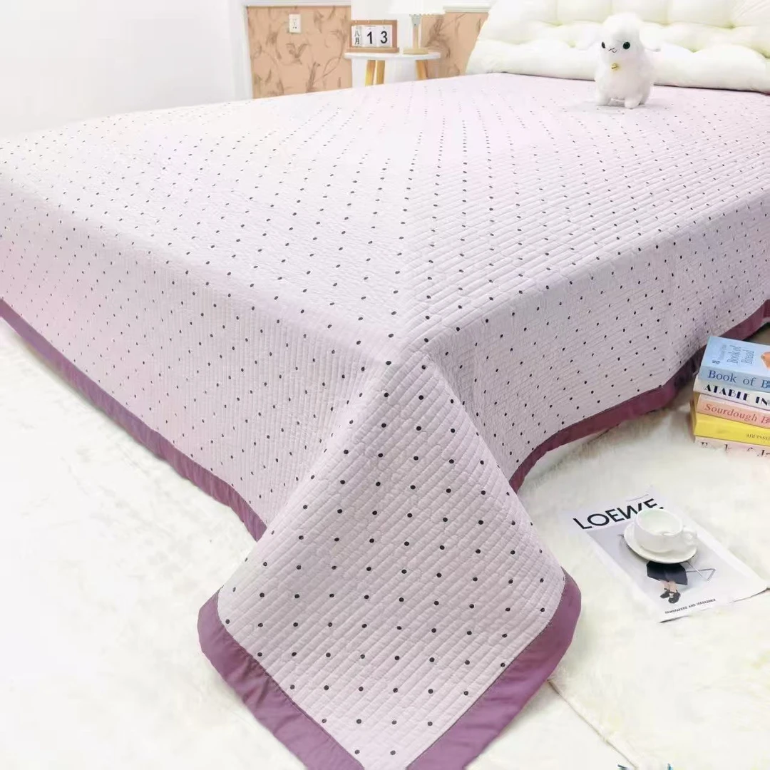 【紫色波点】四季通用床盖亲肤柔软透气可机洗