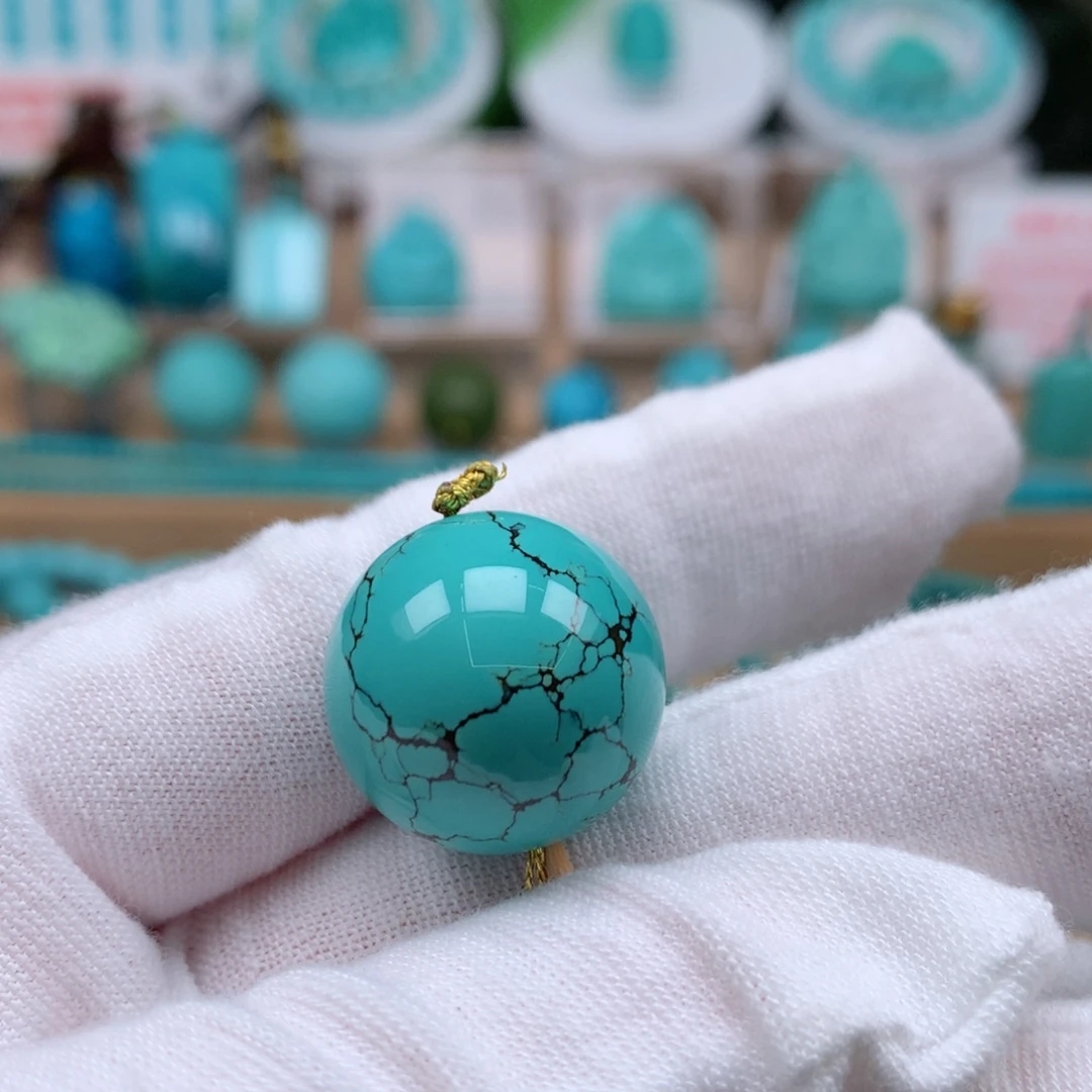 未镶嵌绿松石珠宝奇石20mm