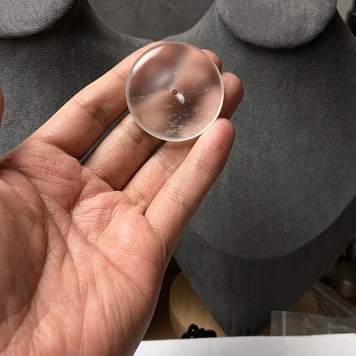 石英质玉平安扣未镶嵌暴*