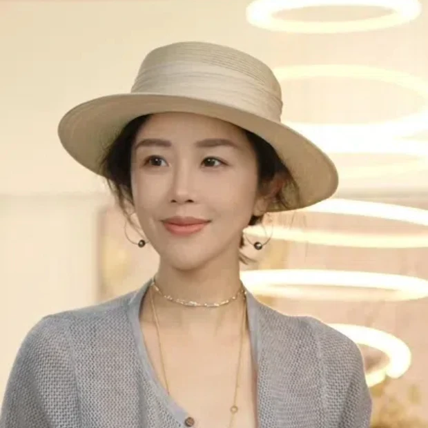 【叭哒不惑】时尚百搭褶皱平底草帽女户外百搭礼帽