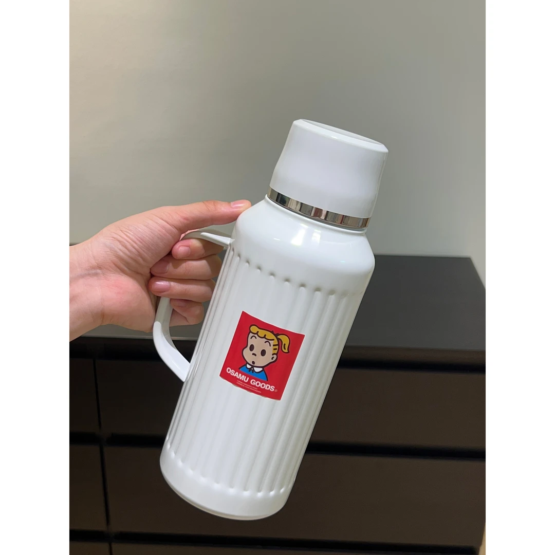 陆陆.大容量手柄壶机械显温316不锈钢居家保温壶咖啡壶旅行壶