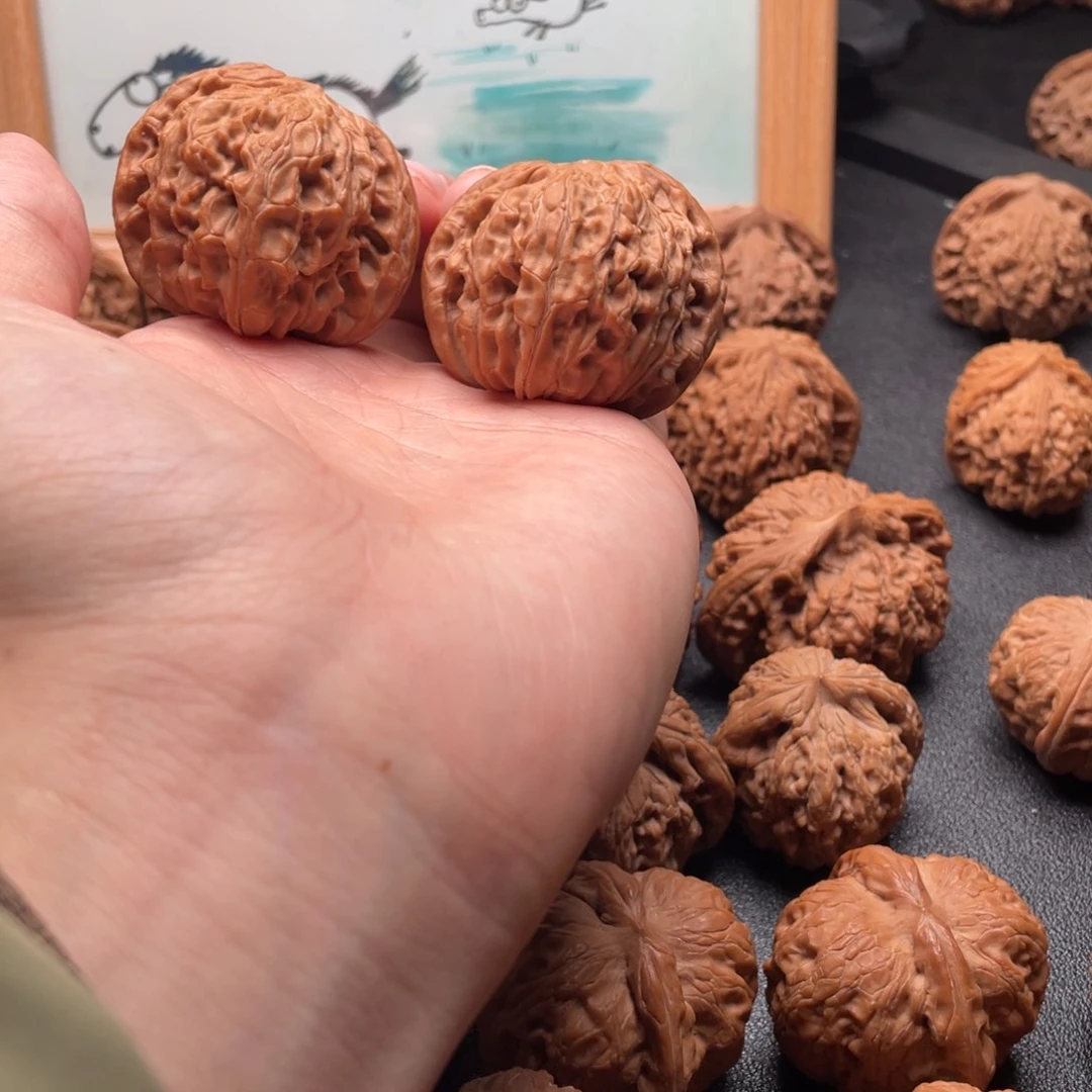 天***9文玩核桃把件全品四二磨盘