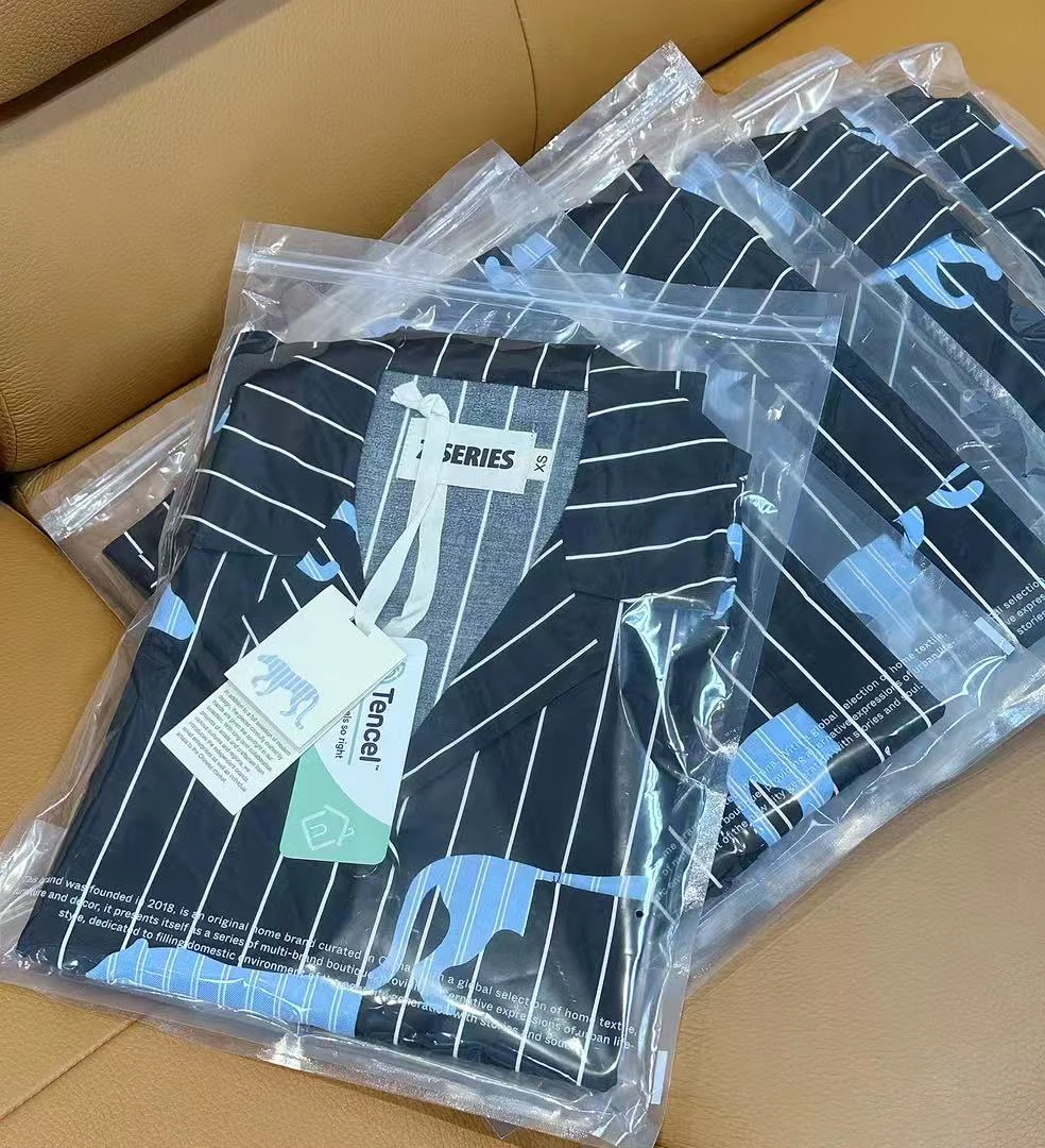 A类天丝棉午夜蓝黑豹宽松薄款男女同款家居服睡衣