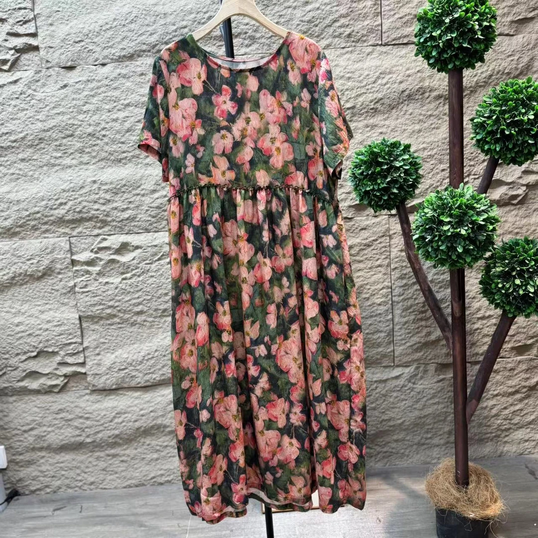 8746新款夏季洋气减龄气质优雅显瘦连衣裙QZ