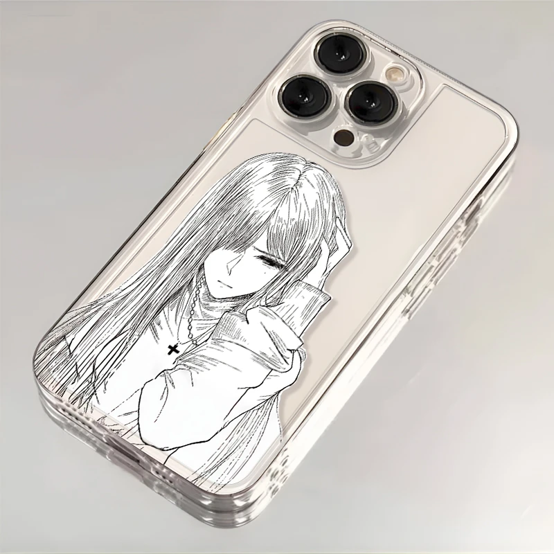 潮宝壳忧郁少女适用于苹果16pro手机壳iphone15pro太空壳14/13/12