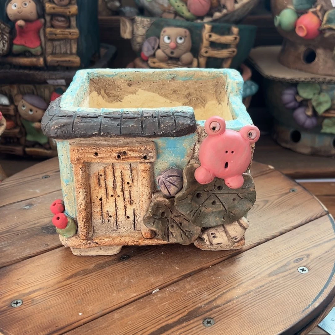 红陶嘻哈多肉花盆