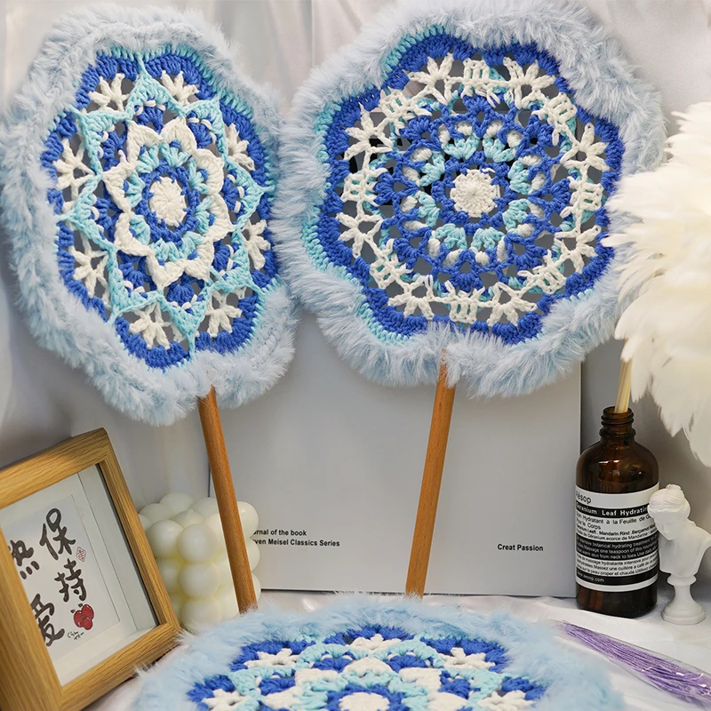 【粉丝回馈】蓝色夏日团扇双重